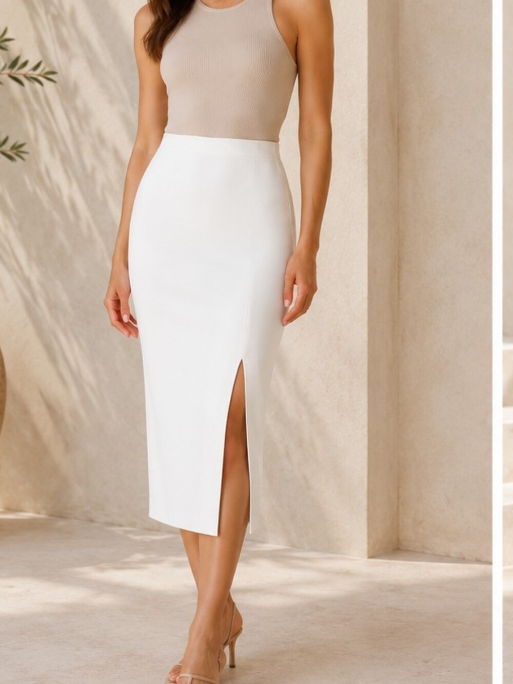 Wild Fable White Sheath Midi Skirt – Women's Medium – NWT